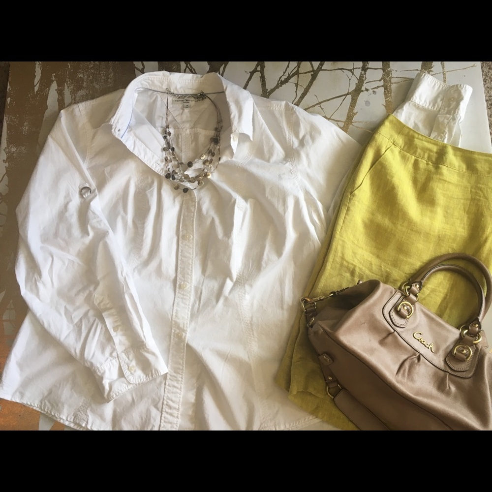 Tommy Hilfiger White Button Down Blouse